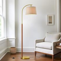 Lámpara de Piso G-SAFAVA 159 cm Madera Dorada con Interruptor de Pie Lámpara de Piso G-SAFAVA 159 cm Madera Dorada con Interruptor de Pie