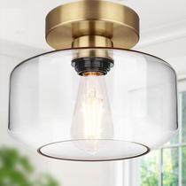 Lámpara de Techo Lynnoland Semi Empotrada Latón 22 cm Cristal 800 lm Lámpara de Techo Lynnoland Semi Empotrada Latón 22 cm Cristal 800 lm
