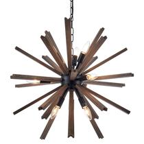 Lámpara de Techo Sputnik de Madera con 9 Luces VANZARLA Negra 110V Lámpara de Techo Sputnik de Madera con 9 Luces VANZARLA Negra 110V