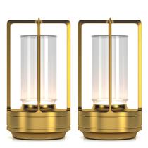Lámpara Portátil Recargable LED Sin Cable HAPYGI Set de 3 Colores Oro Lámpara Portátil Recargable LED Sin Cable HAPYGI Set de 3 Colores Oro