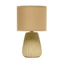 Lámpara Simple Designs LT1138-TAN Mini de Cerámica Pastel Tan de 28 cm