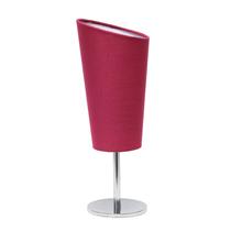 Lámpara Simple Designs LT2061-PNK Mini con Pantalla de Tela Rosa y Base Cromo