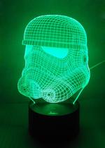Lámpara Stormtrooper 3D Loveboat de Noche 7 Colores USB