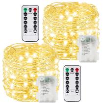 Lámparas de Cadena BOSSERN 2 Paquetes 200 LED Funcionan con Batería Luz Blanca Cálida