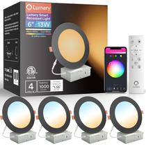 Lámparas Empotradas Inteligentes WiFi Lumary de 6 Pulgadas con Cambio de Color, Paquete de 4 Lámparas Empotradas Inteligentes WiFi Lumary de 6 Pulgadas con Cambio de Color, Paquete de 4