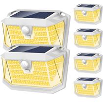 Lámparas Solares con Sensor de Movimiento LANSOW 188 LED Paquete de 6 IP65 Impermeables