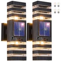 Lámparas Solares de Pared para Exterior Delicavy Paquete de 2 con Sensor de Movimiento 3000K Lámparas Solares de Pared para Exterior Delicavy Paquete de 2 con Sensor de Movimiento 3000K