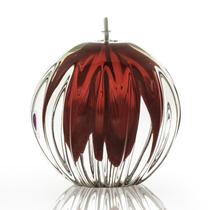 Lamparina Em Cristal Murano Vermelho - São Marcos 10cm Lamparina Em Cristal Murano Vermelho - São Marcos 10cm