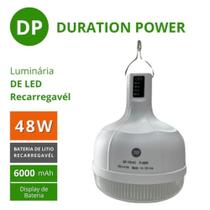 Lampião Lâmpada Luz Led 48w Usb Recarregavel Acampamento Pesca Qualidade Premium - Envio Rápido