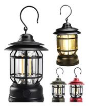 Lampião Lanterna Led Acampamento Pesca Recarregável