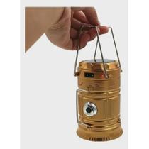 Lampião Lanterna Luminária Carregador Solar Camping Usb Led