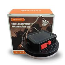 Lampião Led Solar Acampamento e Pesca Recarregável Camping