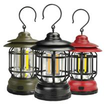Lampião Luminária Pilha Camping Led Retro Luz Regulável Lampião Luminária Pilha Camping Led Retro Luz Regulável