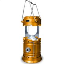 Lampião Solar Led Recarregável Usb Camping Pesca Bivolt