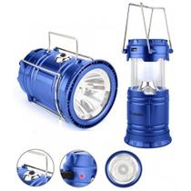 Lampiao Solar Led USB Lanterna Bateria Recarregavel Retratil