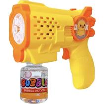 Lança Bolhas Automática Bubble Gun Infantil com Luz LED