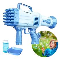 Lança Bolhas Bazuca 32 Furos Máquina de Bolhas Infantil com Luzes e Acessórios Brinquedo Divertido para Crianças Lança Bolhas Bazuca 32 Furos Máquina de Bolhas Infantil com Luzes e Acessórios Brinquedo Divertido para Crianças
