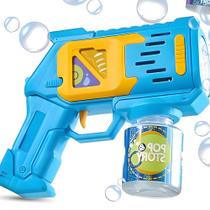 Lança Bolhas de Sabão Arminha Automática Brinquedo Infantil Máquina Bolinha de Sabão Luz LED