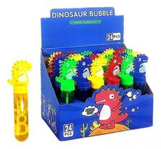 Lança Bolhas De Sabão Dinossauro Bubble Toys 24Un Miki Toy