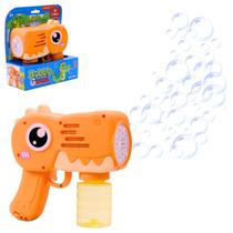 Lança Bolhas de Sabão Infantil Bubble Game Crocodilo Laranja - Castela