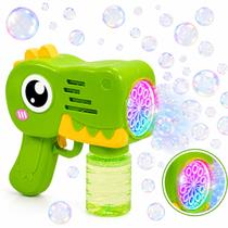 Lança Bolhas de Sabão Infantil Bubble Game Crocodilo Verde - Castela