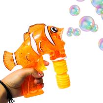 Lança Bolhas De Sabão Peixe Palhaço Nemo Infantil Reforçado Colorido Led Som Top Divertido Presente - MILA TOYS