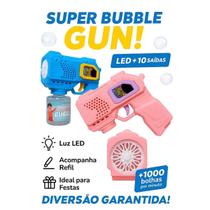 Lança Bolhas Infantil Rosa Design Colorido e Super Leve Lança Bolhas Infantil Rosa Design Colorido e Super Leve
