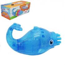 Lança bolhas Pequeno Golfinho 8 Bico com Led Azul