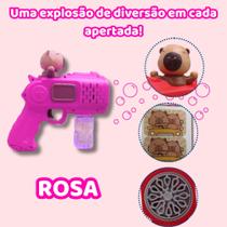 Lança Bolinhas De Sabão Capivara- Brinquedo Pistola A Pilha