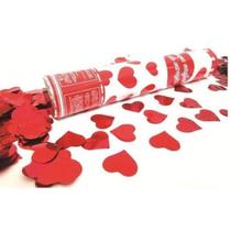 Lança Confete Corações Vermelho 30Cm