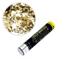 Lanca confete dourado metalizado 30 cm- silver plastic