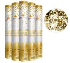 Lanca confete dourado metalizado 30cm picado lcp001 - Silver Festas