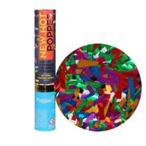 Lança Confete Metálico Retangular Colorido 30cm