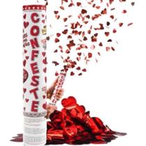 Lança Confete Metalizado Coração Vermelho ou Rose Gold 30Cm Casamento 2 Unidades - K Magazine Store