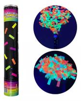 Lança Confete Neon Metalizado Liso P/ Comemorações