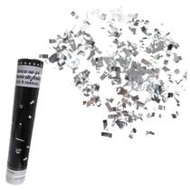 Lanca confete prateado metalizado 30cm