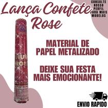 Lança Confete Rose Metalizado Festa Celebração Comemoração - Crgfestas