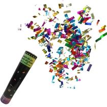 Lança Confetes 30cm Colorido Metalizado - 01 unid - PB Festas
