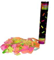 Lança Confetes 30cm Papel Neon Colorido - 01 unid