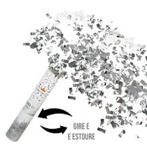 Lança Confetes Festas Eventos Réveillon Ano Novo Prata