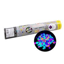 Lança Confetes Papel Quadrado Neon