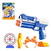 Lança Dardos Arminha Pistola Infantil Com Óculos e Alvo 9 Pç Lança Dardos Arminha Pistola Infantil Com Óculos e Alvo 9 Pç