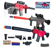Lança Dardos Nerf Arminha M4 Brinquedo Infantil Metralhadora Recarga Automatica Qualidade Realista Lança Dardos Nerf Arminha M4 Brinquedo Infantil Metralhadora Recarga Automatica Qualidade Realista