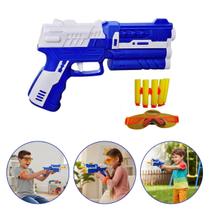 Lança Dardos Tipo Nerf Com Óculos de Proteção Alvo e Ultra Mira 5 Dardos Brinquedo Infantil