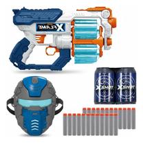 Lança Dardos Tipo Nerf Giratória Com Máscara Alvo e Ultra Mira