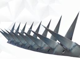 Lança dupla para muro espeto 1m - 2mm espessura