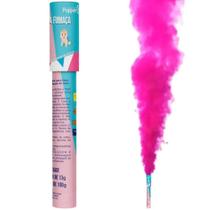 Lança Fumaça Chá Revelação Menina Rosa - Popper