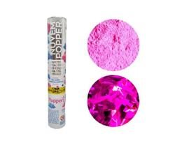 Lança Pó e Confetes Metalizados Revelação Rosa - 01 unid