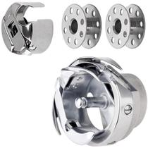 Lançadeira Reta Eletrônica Trimer + Caixa De Bobinas Textil