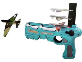 Lançador Avião Aviões Arminha Pistola Brinquedo Infantil